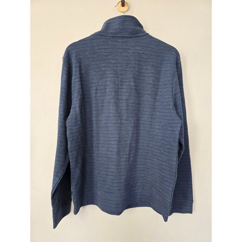 Dockers Men’s Small Blue Quarter‑Zip Knit Sweater NWT Smart Casual Preppy Office